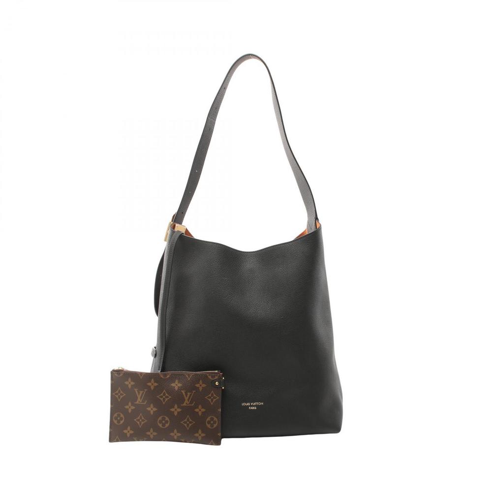 LOUIS VUITTON Low Key Hobo MM Shoulder Bag Leather Calf Black